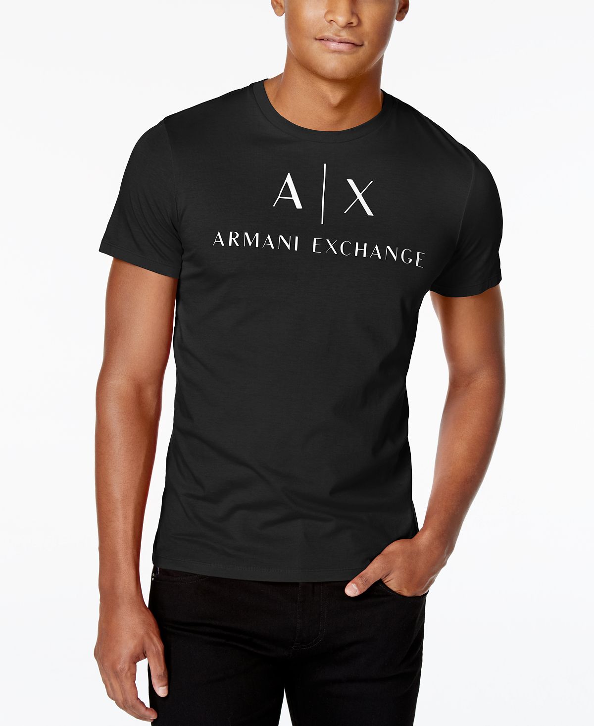 تي شيرت A|X Armani Exchange للرجال بشعار جرافيكي، متعدد الألوان