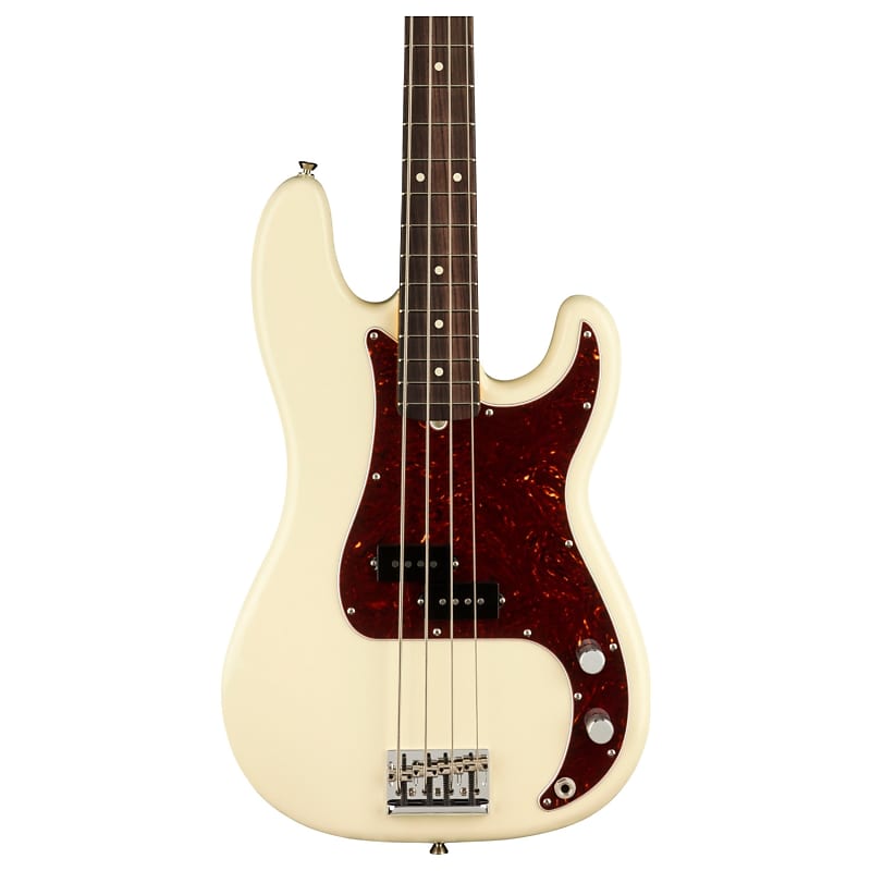 Bass Guitar Fender American Professional II Precision Olympic White with Hard Case American Professional II Precision Bass