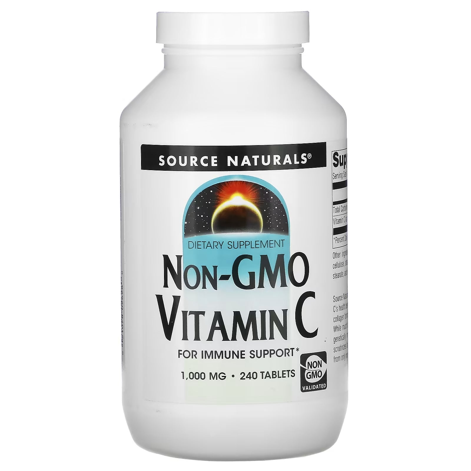 Source Naturals Non-GMO Vitamin C 1,000 mg, 240 Tablets