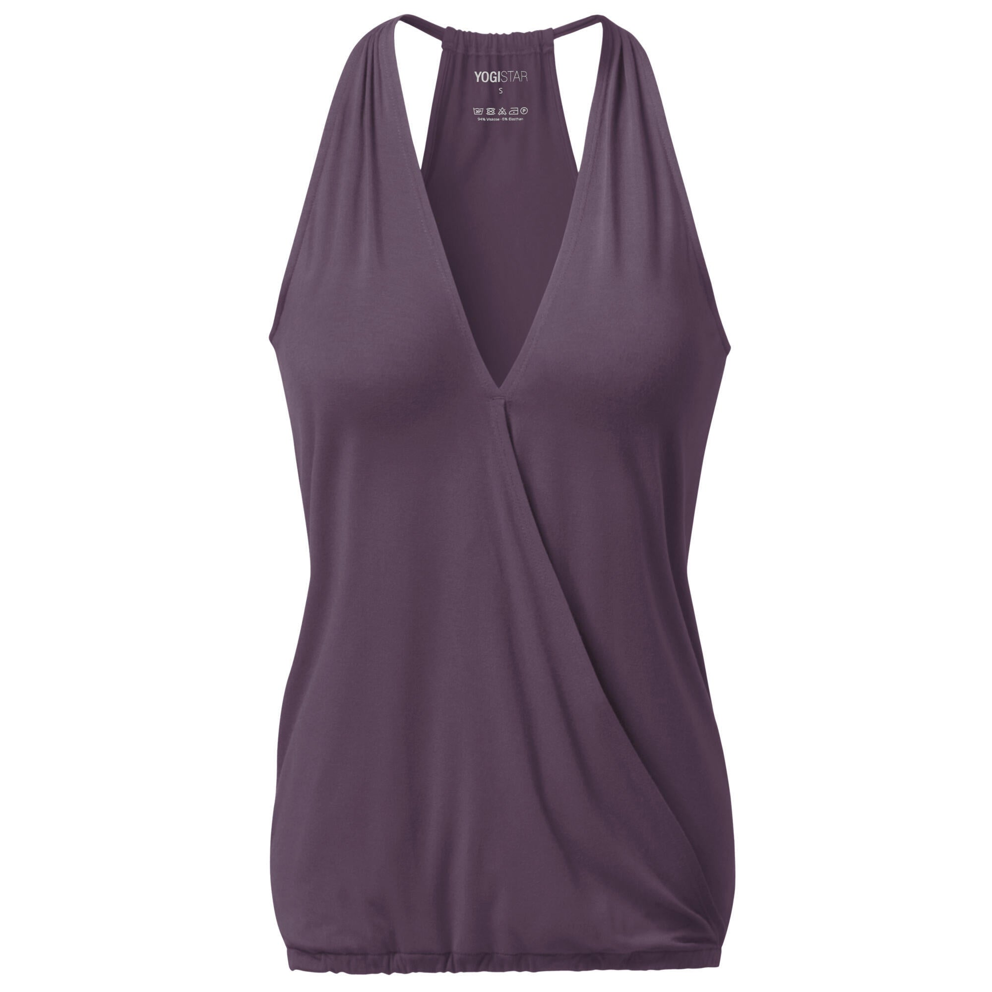 YOGISTAR Yoga Racerback V-Neck ala - ivory, white