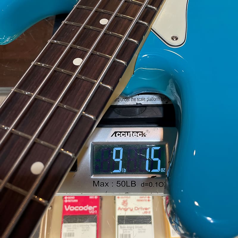 Fender American Professional II Jazz Bass RW Miami Blue 9lbs, 2oz #US210066379 J Bass USA