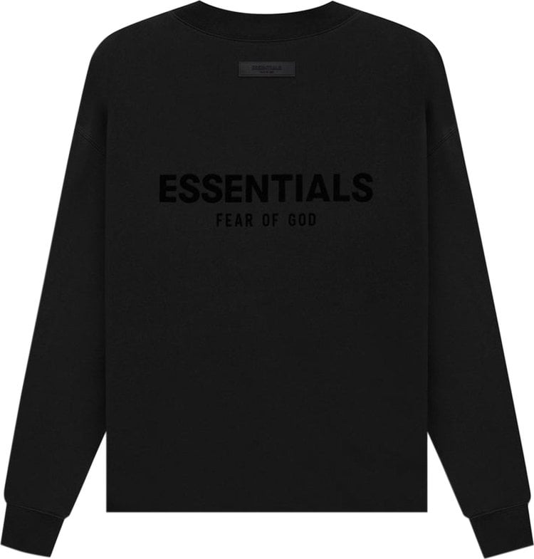 Fear of God Essentials Relaxed Crewneck 'Stretch Limo' Sweatshirt, Black