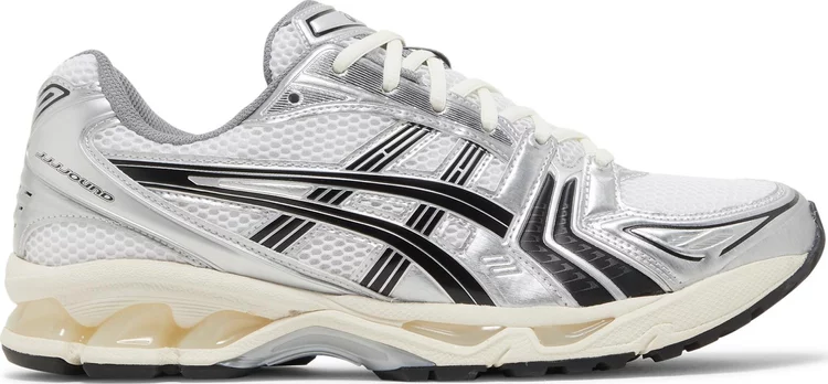 حذاء رياضي اسيكس jjjjound x gel kayano 14 'silver black'، فضي