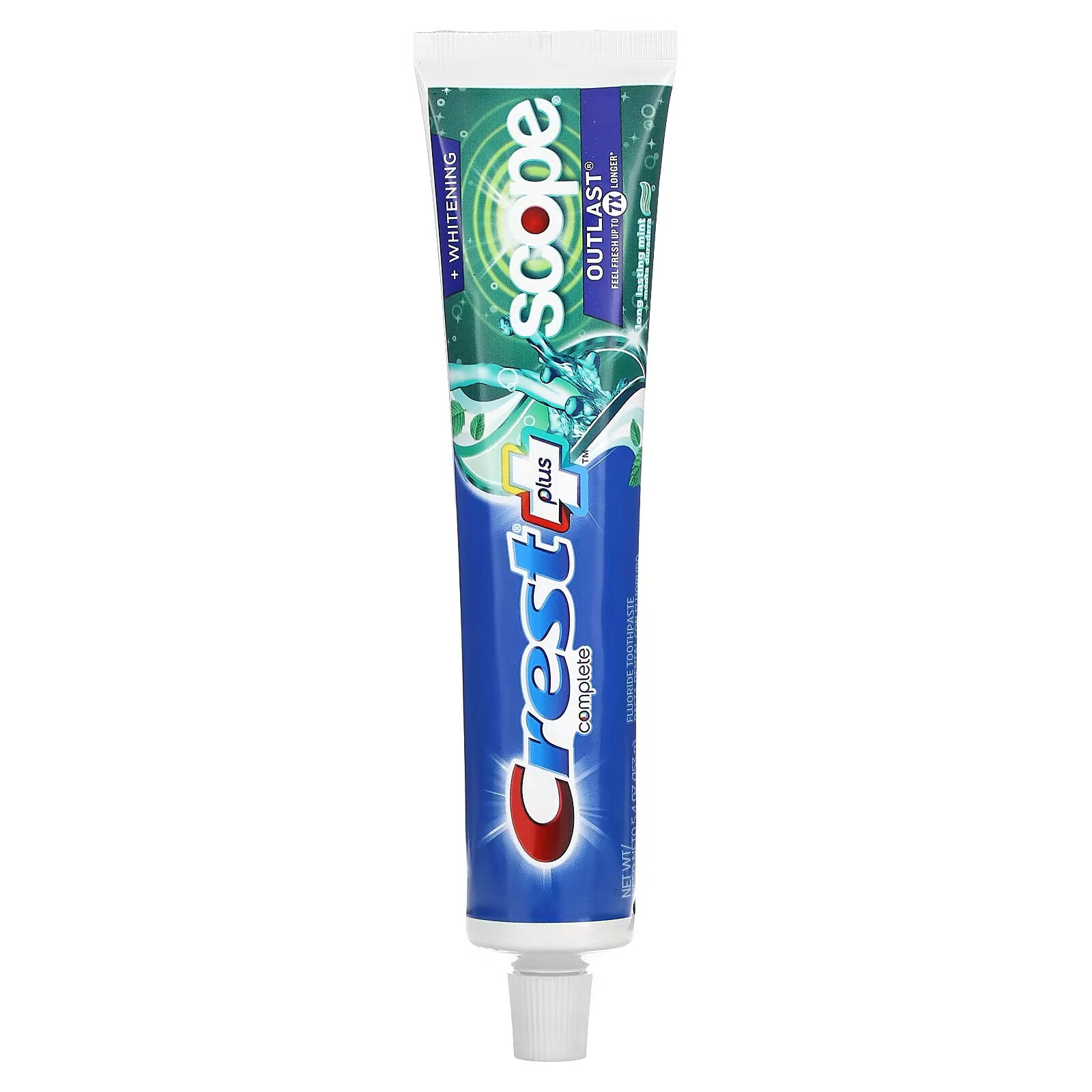 Crest, Complete, Scope, Outlast Plus Whitening, Fluoride Toothpaste, Mint, 5.4 oz (153 g)