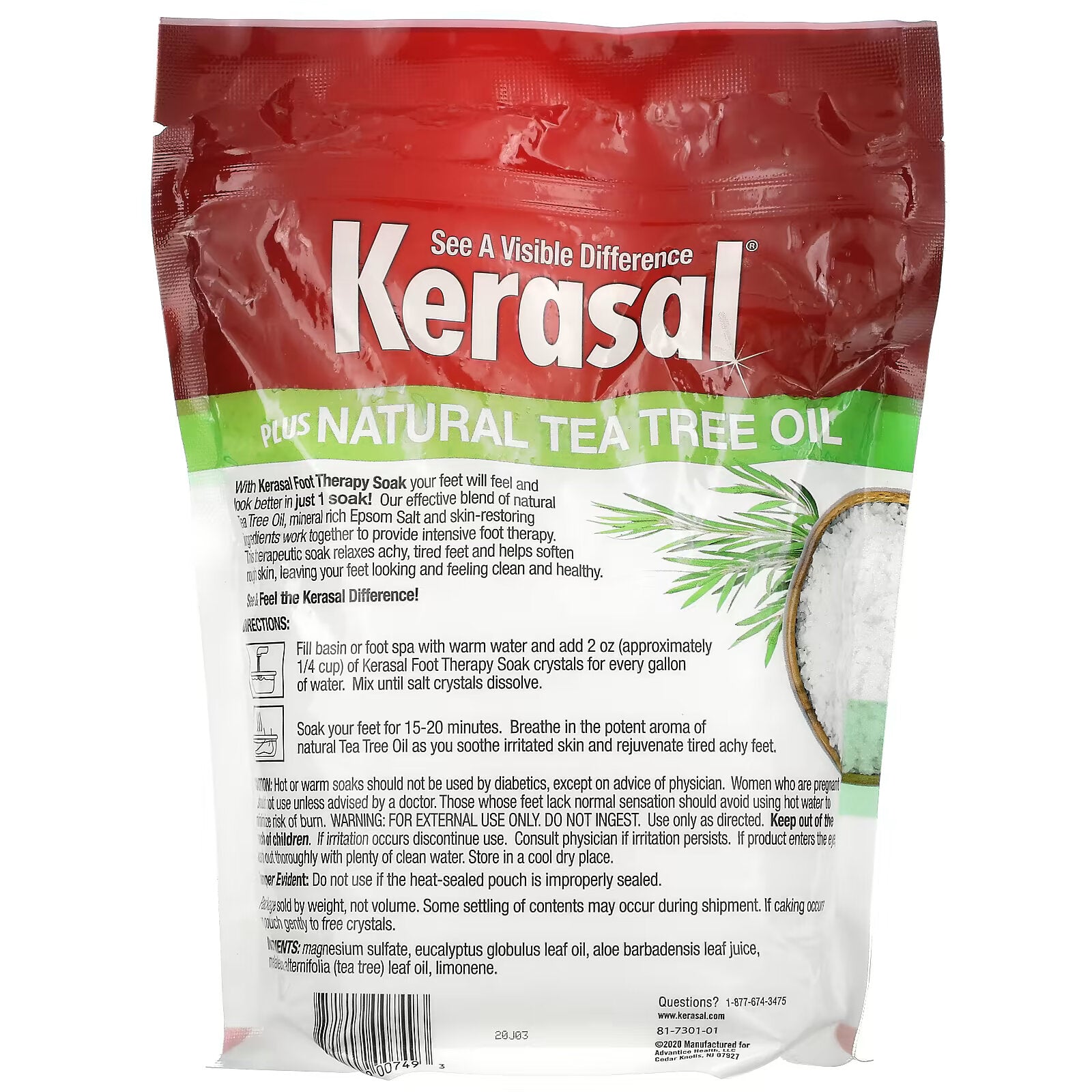 Kerasal, Foot Treatment with Natural Tea Tree Oil, 907 g