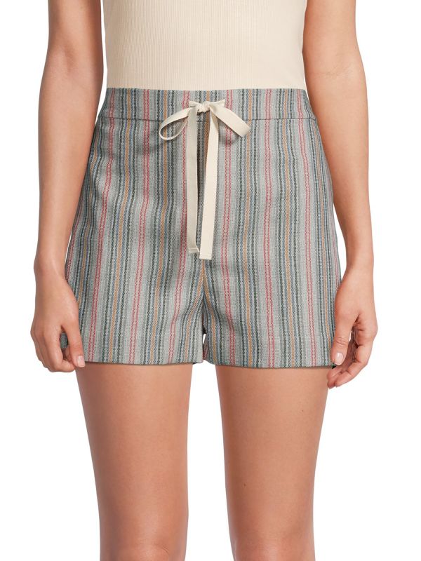 Striped sleep shorts with drawstrings Jil Sander Open gray