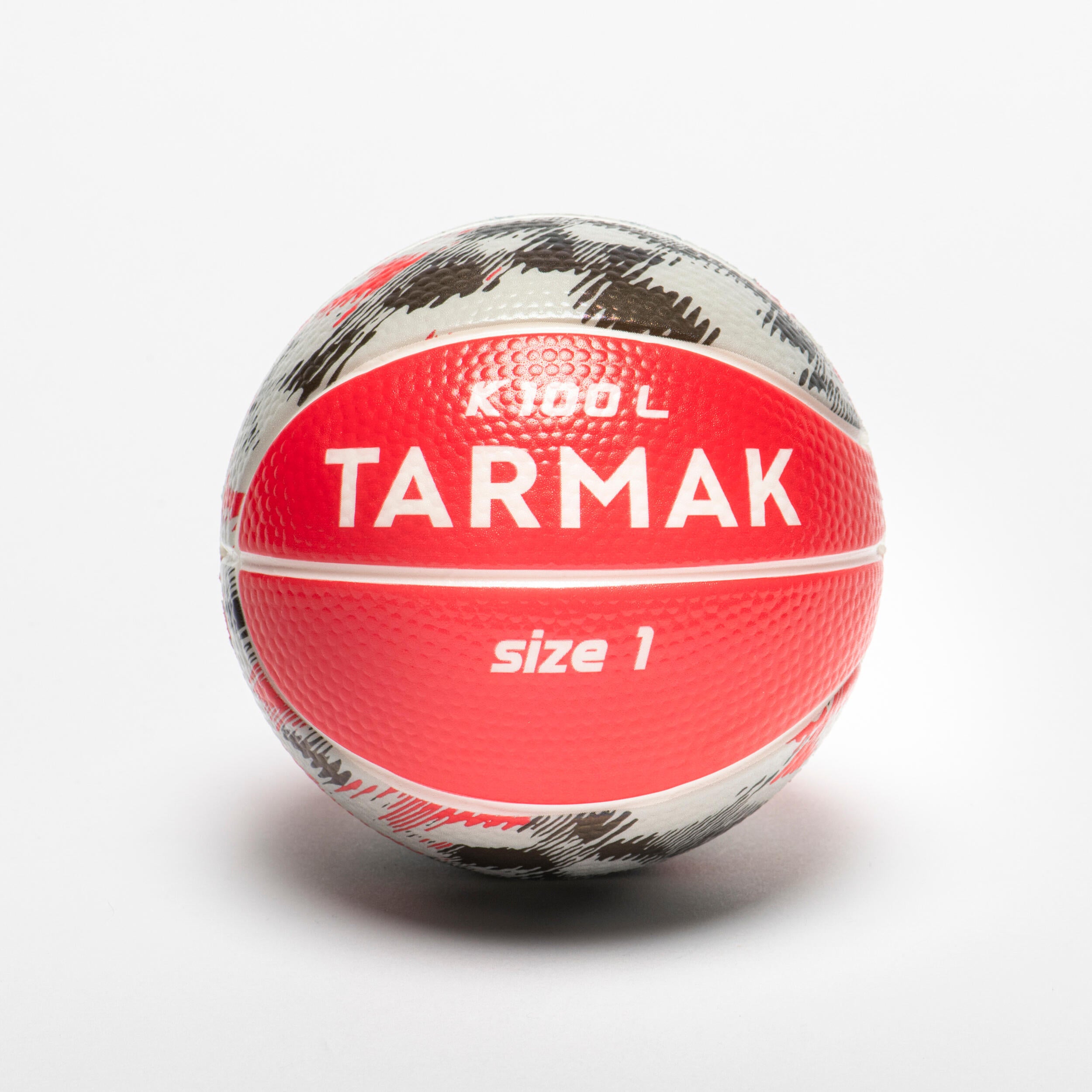 Mini basketball K100 made of foam, size 1, children's red/gray TARMAK, red