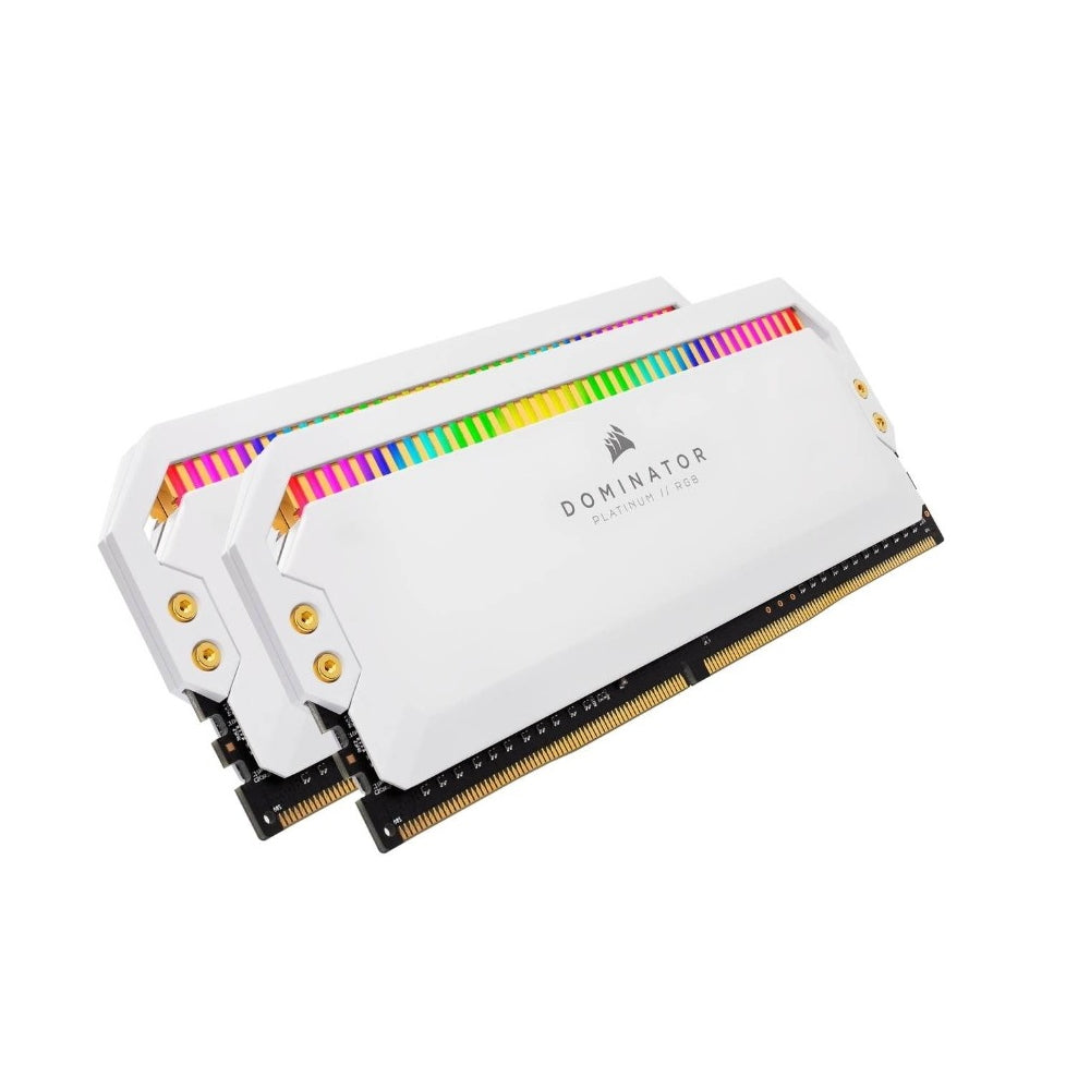 Corsair Dominator Platinum RGB RAM, 16 GB (2x8 GB) DDR4, 3200 MHz, CL16, CMT16GX4M2C3200C16W, white