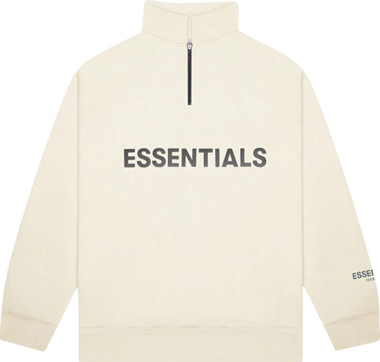 Fear of God Essentials Half Zip Sweatshirt 'Cream', cream