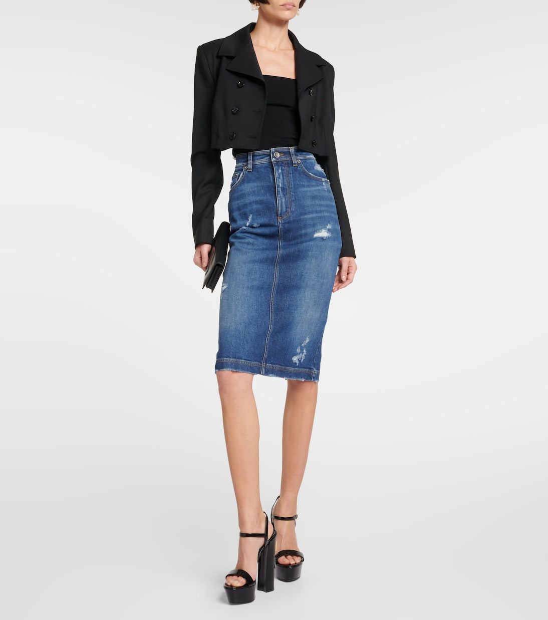 Denim midi skirt Dolce&Gabbana, blue