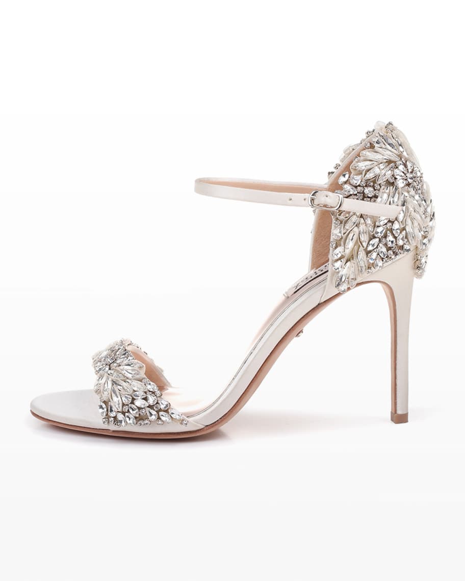 Badgley Mischka Tampa Embellished Satin Sandals