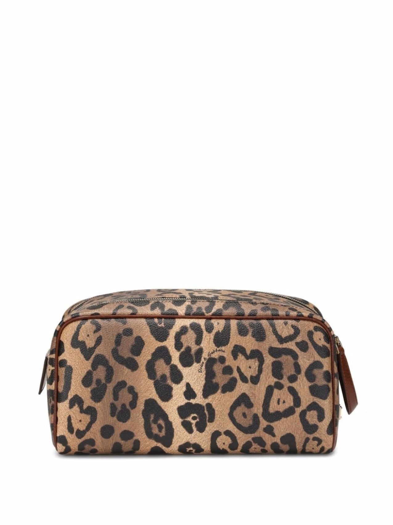 Dolce & Gabbana Crespo Leopard Print AirPods Case Brown