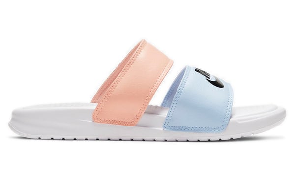 Slippers (WMNS) Nike Benassi Duo Ultra Slide White/Blue/Pink, white