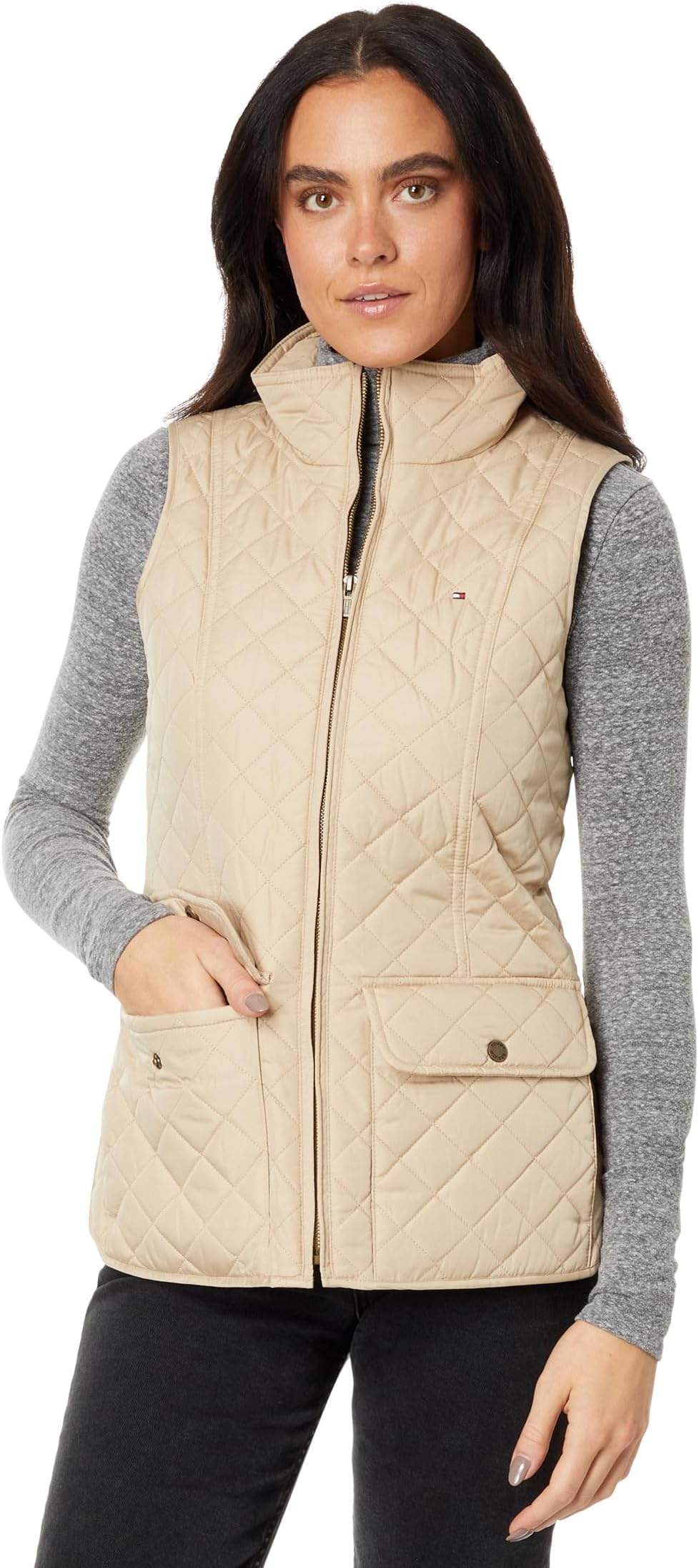 Tommy Hilfiger Quilted Vest, Khaki