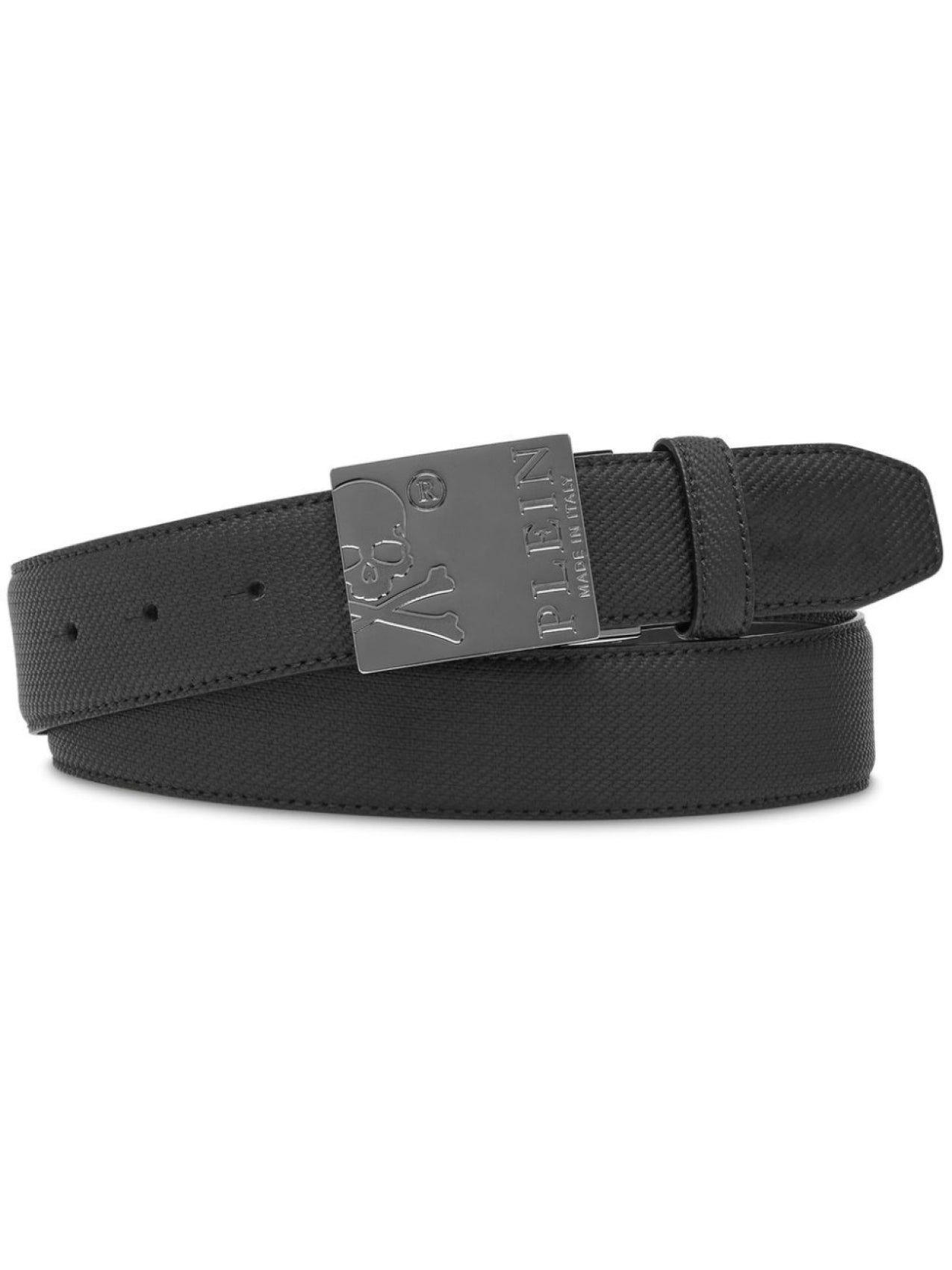 Philipp Plein Belt with Logo Buckle, Black