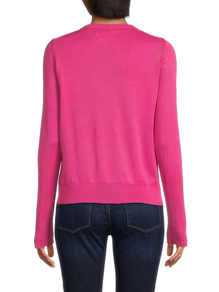 Love Zadig & Voltaire Punk Crewneck Sweater in Framboise Pink