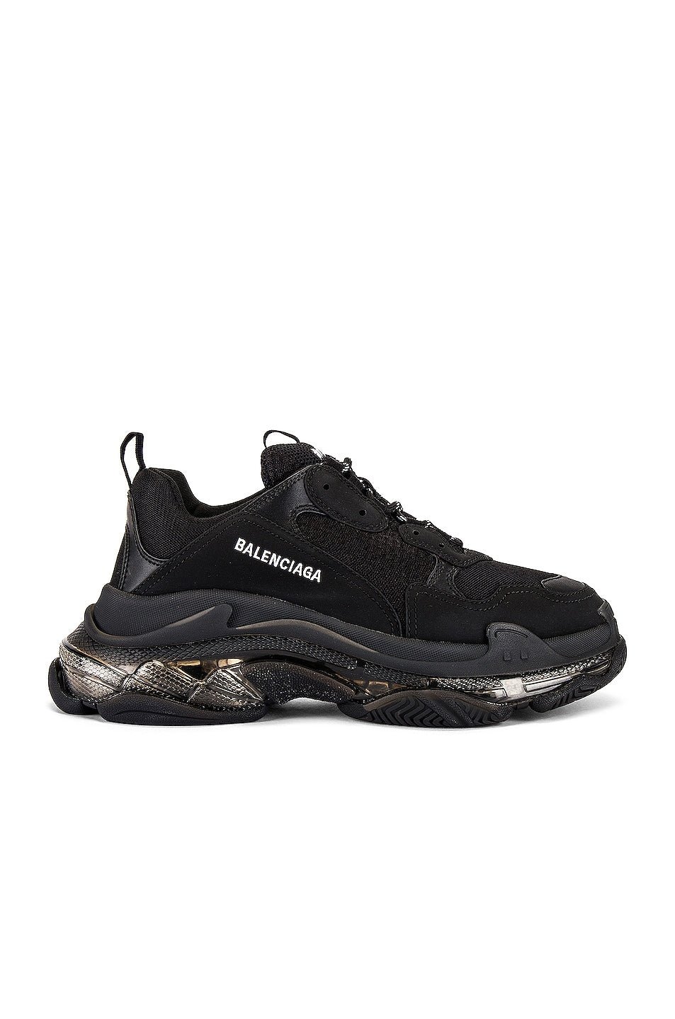 حذاء رياضي Balenciaga Triple S Clear Sole باللون الأسود