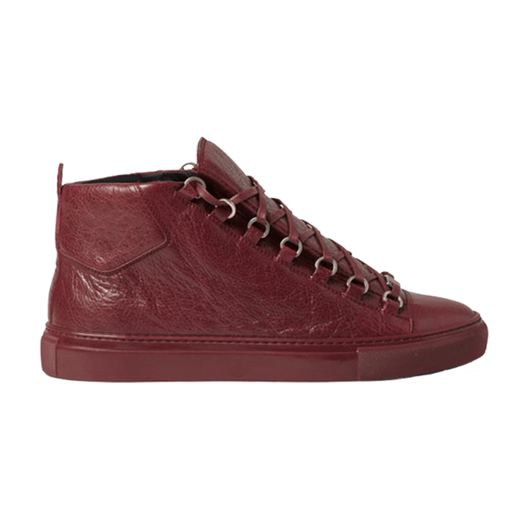 حذاء رياضي Balenciaga Arena High Top 'Burgundy' باللون الأحمر