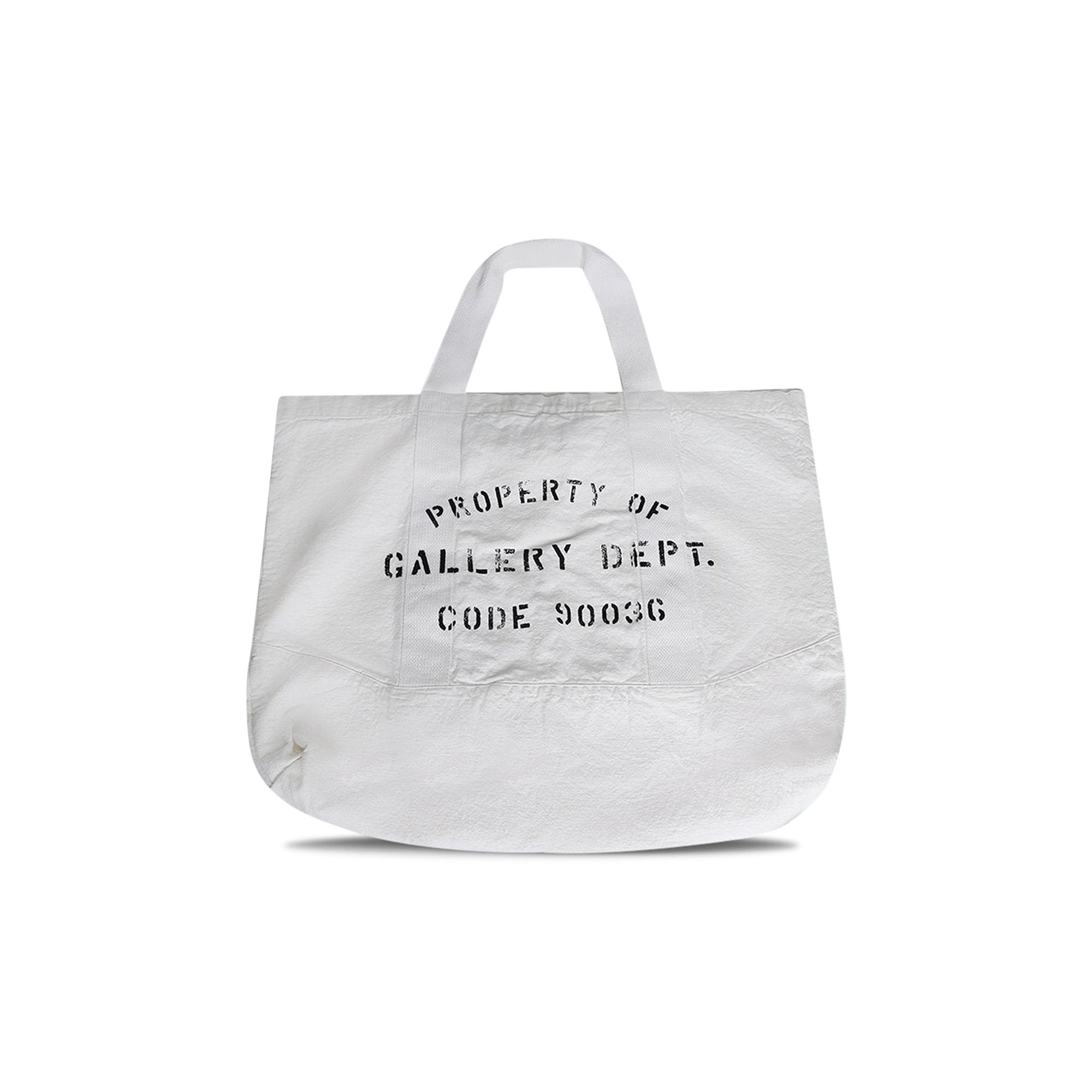 Gallery Dept Logo Canvas Tote Bag. White