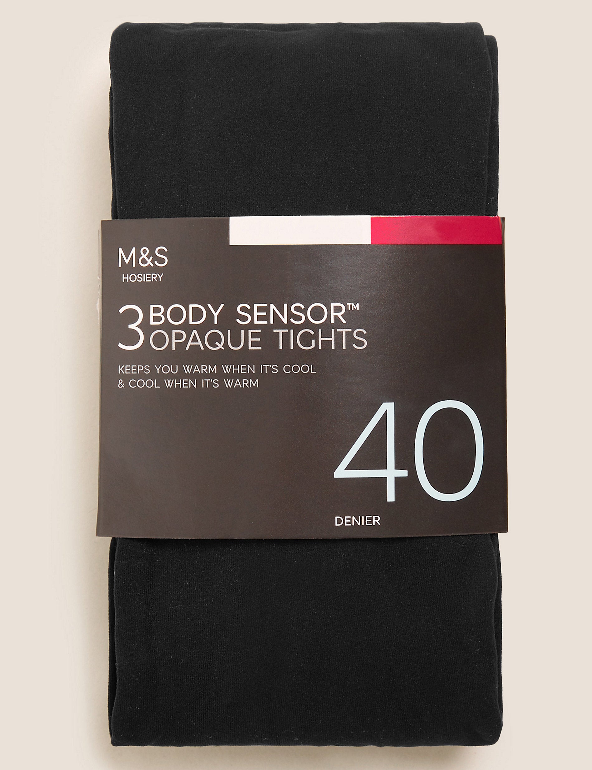 Body Sensor tights 40 denier, 3 pcs. Marks & Spencer, black