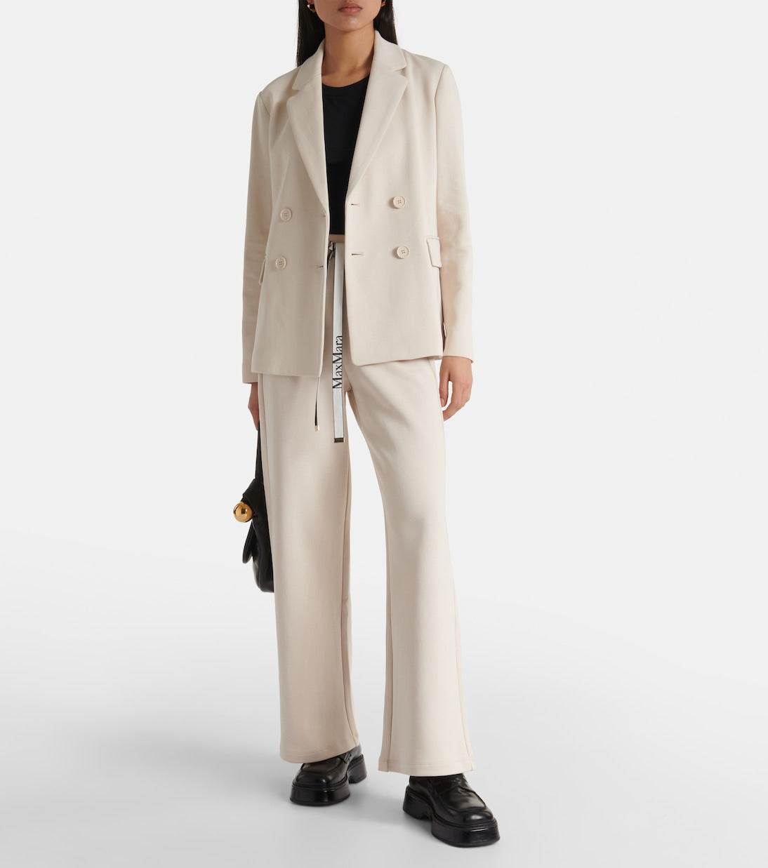 Scrigno cotton jersey blazer 'S Max Mara, white