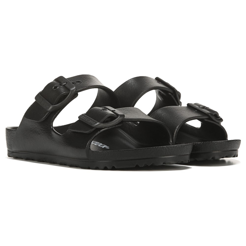 صندل أريزونا الأساسي للأطفال مع نعل داخلي من Little Kid Birkenstock، باللون الأسود