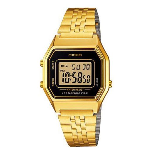 Watch CASIO STANDARD Vintage Dial Steel Link Band en Waterproof Unisex Mens Gold Digital, yellow