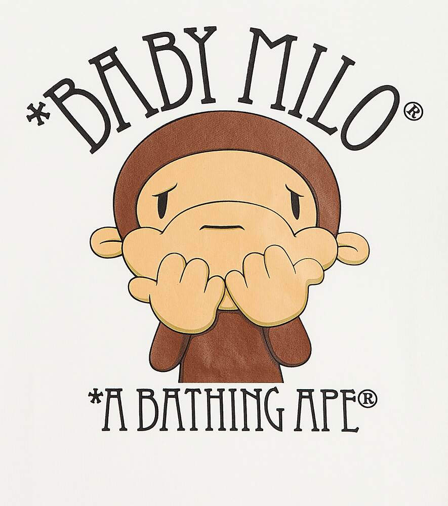 BAPE Cotton Blend Jersey Baby Milo T-Shirt, White