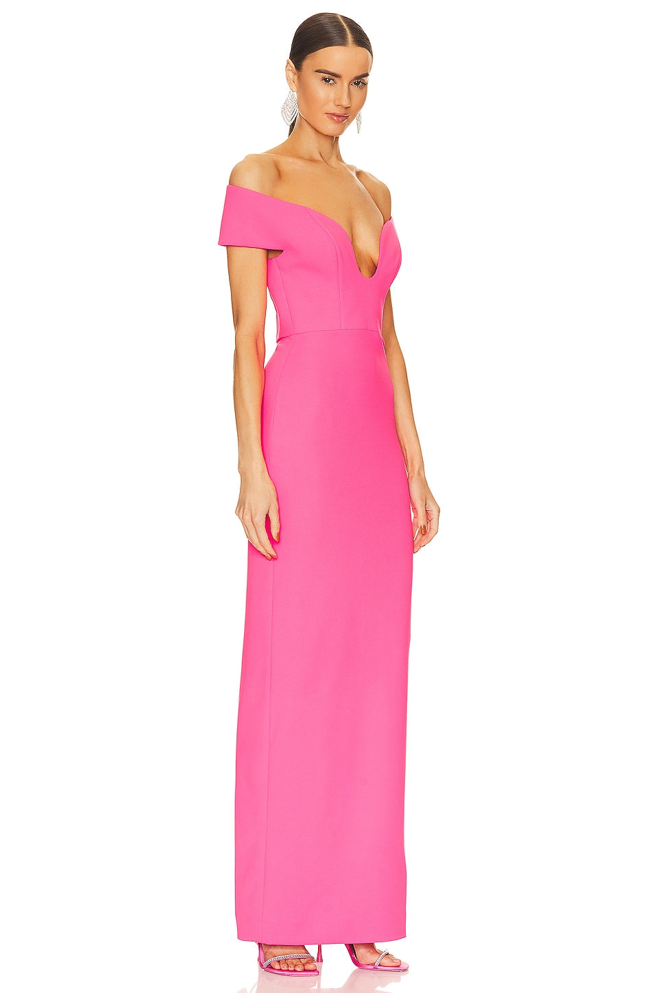 SOLACE London Marlowe maxi dress, Ultra Pink