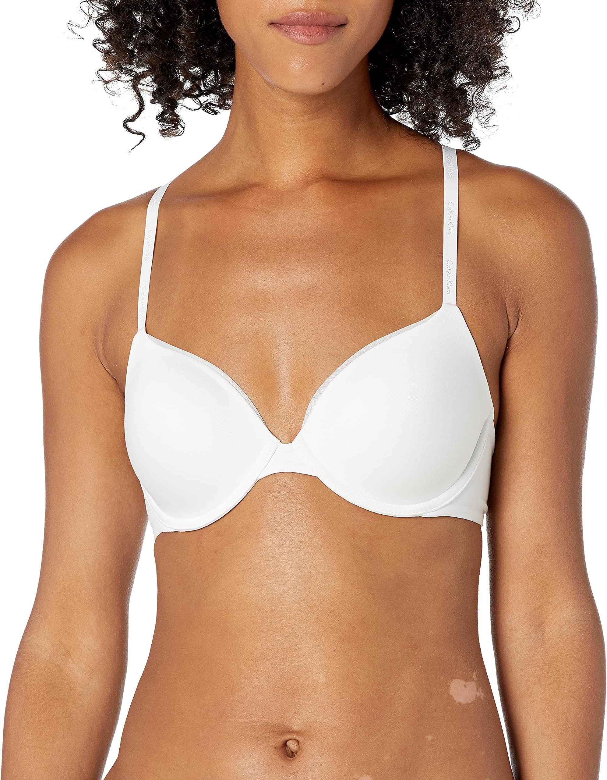 Women's demi-season bra with a convertible Constant strap, lightly lined Calvin Klein ,  white