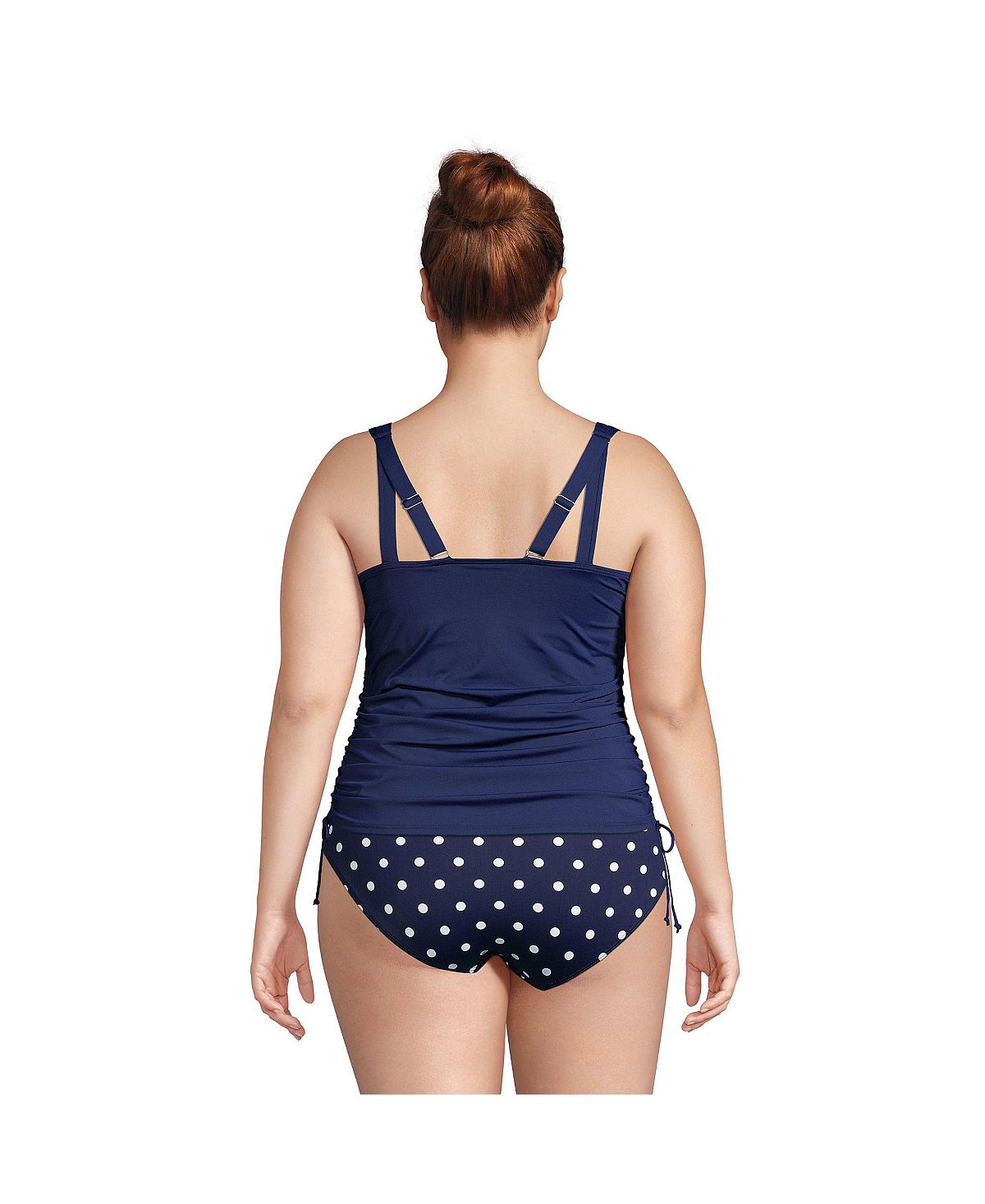 Women's Plus Size Tankini Swimsuit with Adjustable V-Neck and Underwire , top top Lands' End