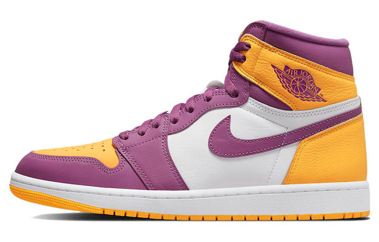 Jordan 1 Retro High University gold and light burgundy