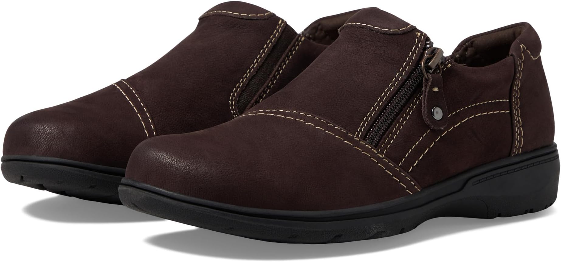 Carleigh Ray Clarks Loafers in Dark Brown Nubuck