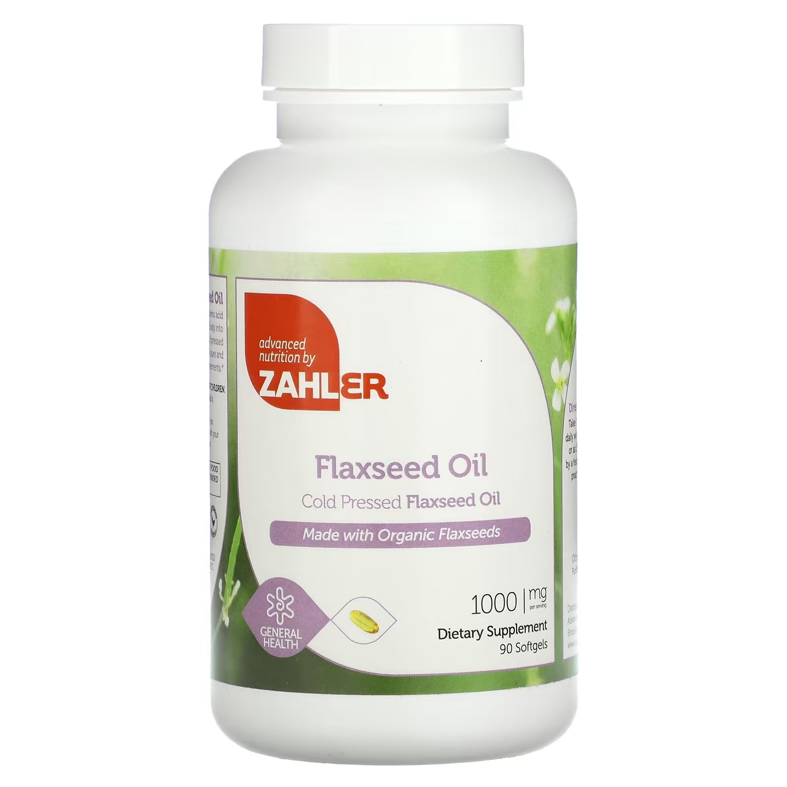 Zahler Flaxseed Oil, 1000 mg, 90 Softgels