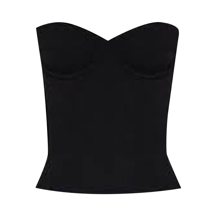 بلوزة Balenciaga Bustier 'Black'، باللون الأسود