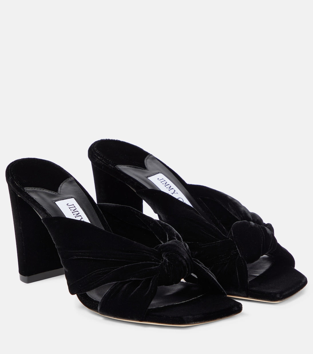 Avenue 85 Jimmy Choo velvet mules, black