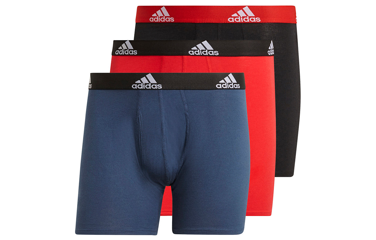 Adidas Men's Underpants, Pack of 3 (Black/Navy/Light Red)