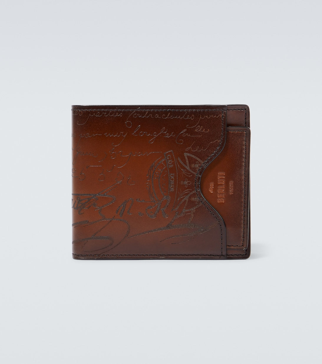 Leather wallet Makore 2-in-1 Scritto Berluti, brown