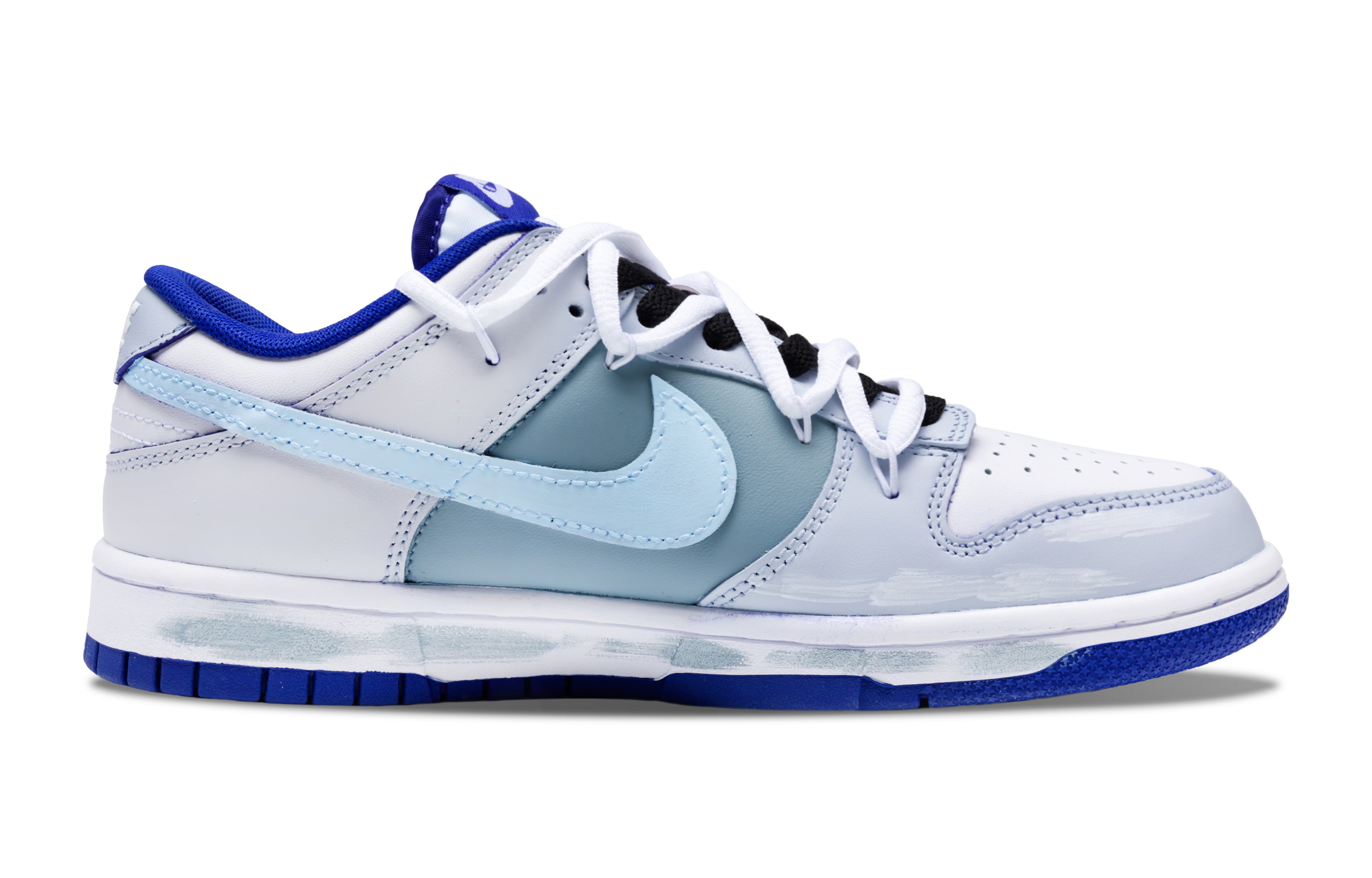 Nike Dunk Skateboarding Shoes Men Low-top Gray/Blue, light blue