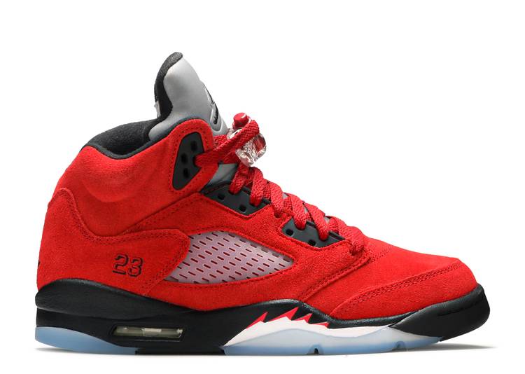 حذاء رياضي AIR JORDAN 5 RETRO GS 'RAGING BULL' 2021، أحمر