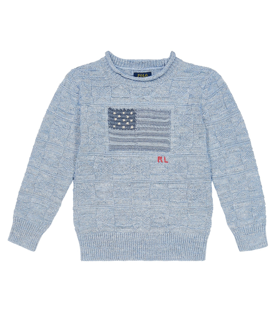 Polo Ralph Lauren intarsia cotton sweater, blue