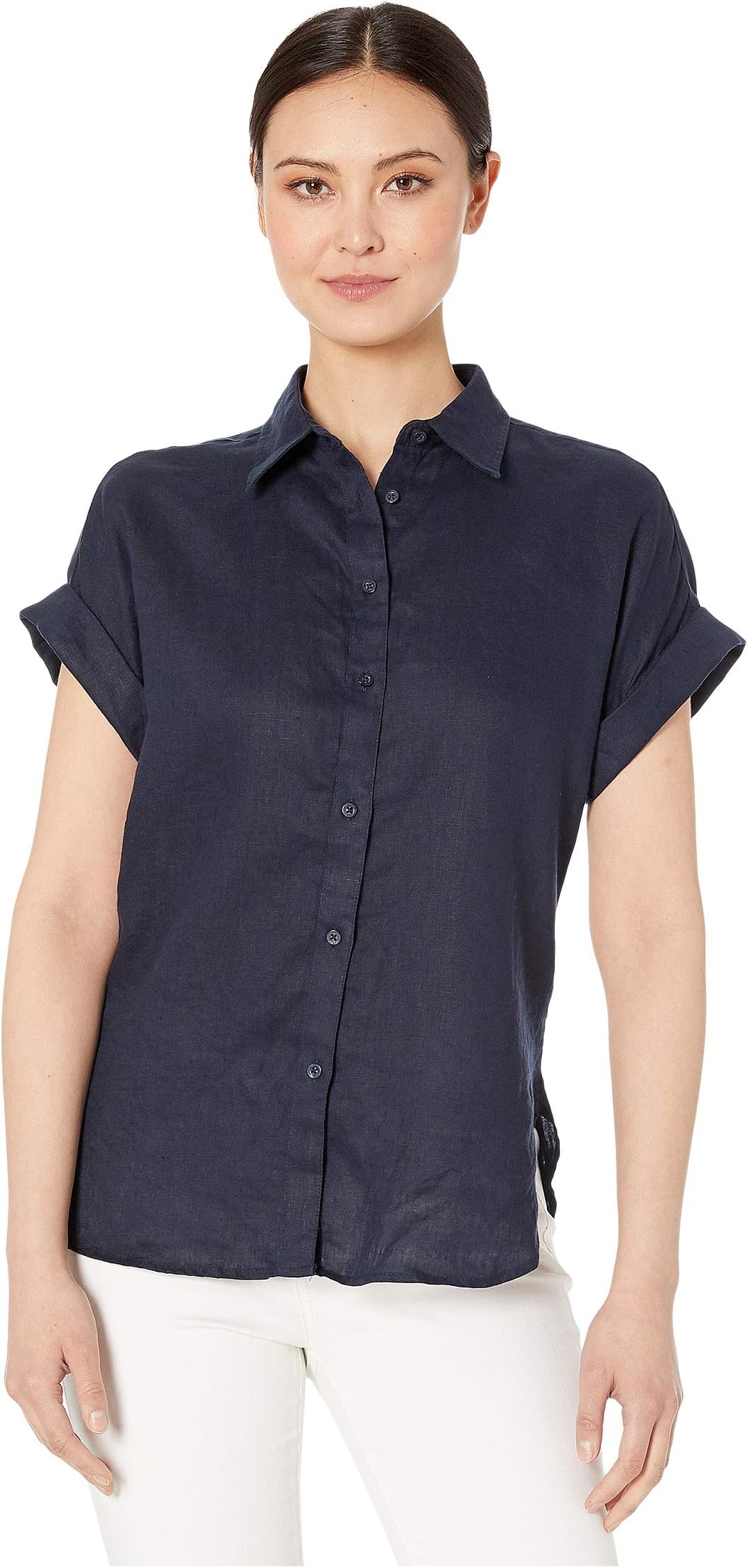 Linen shirt with dolman sleeves LAUREN Ralph Lauren, dark blue