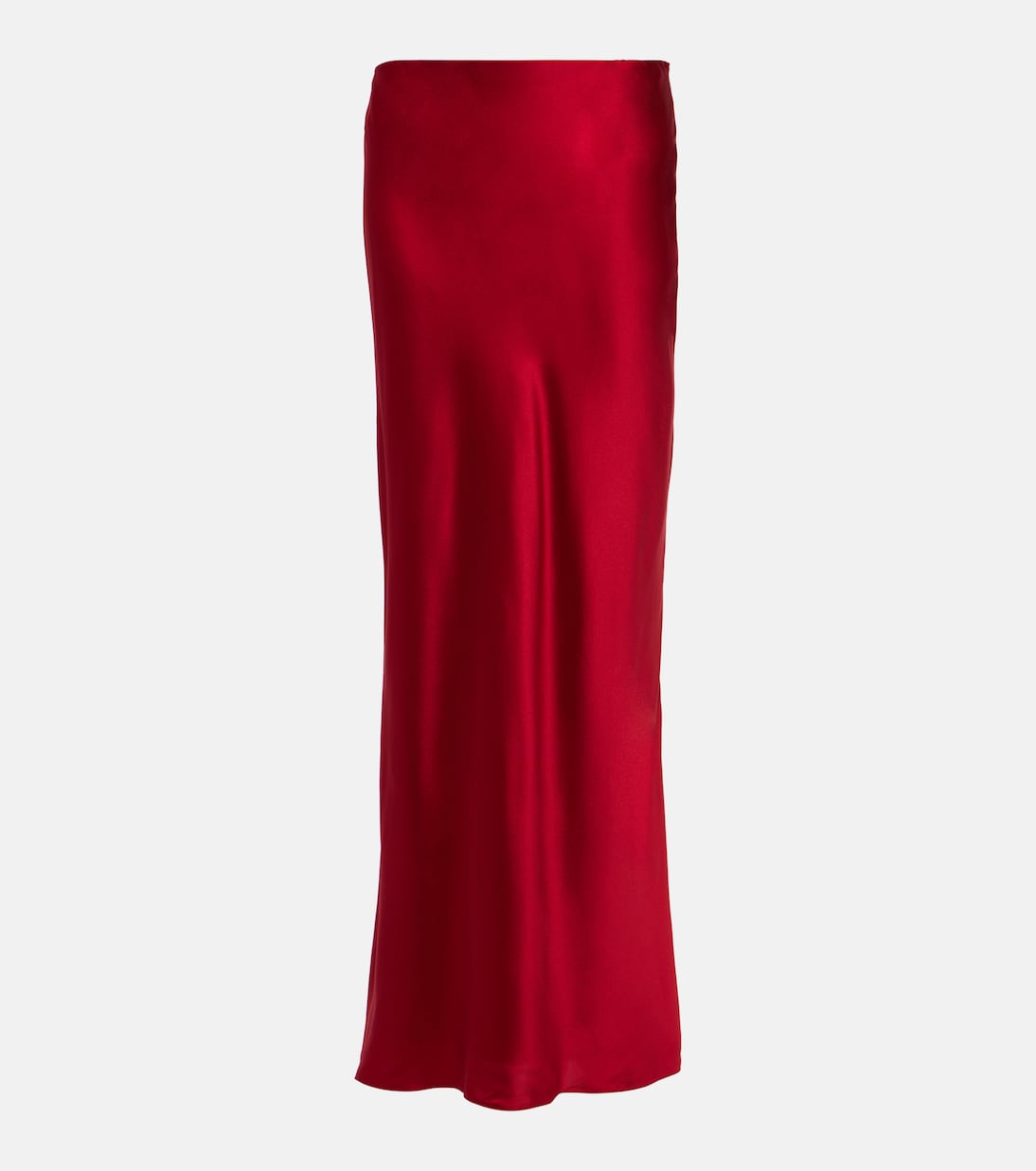 The Sei silk satin maxi skirt, red