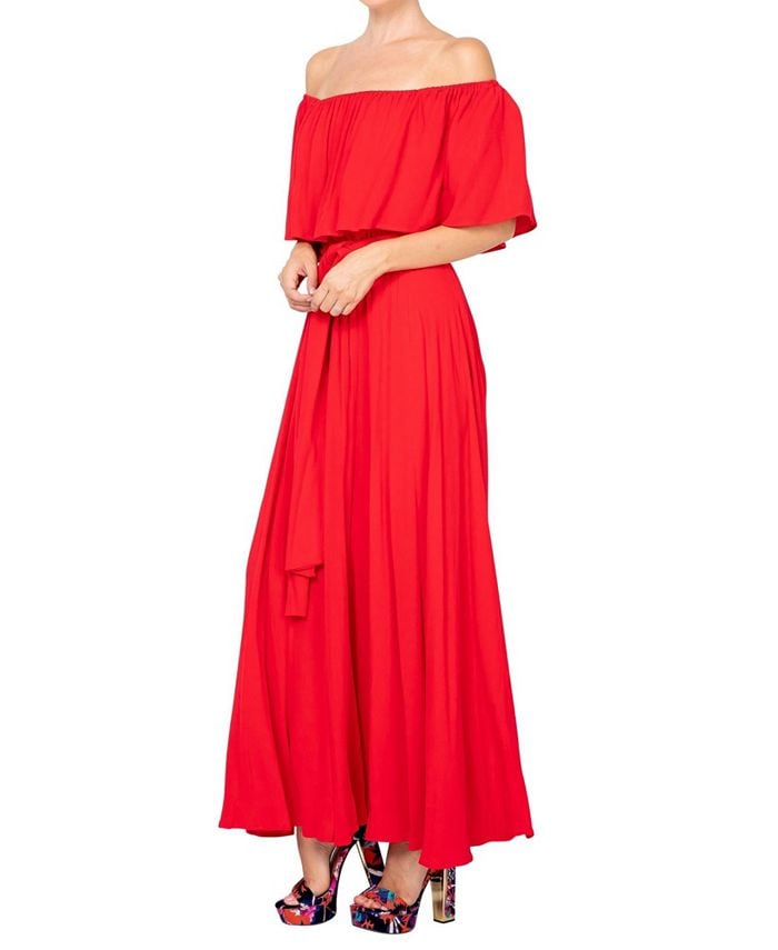 Women's Morning Glory Meghan Los Angeles maxi dress, red