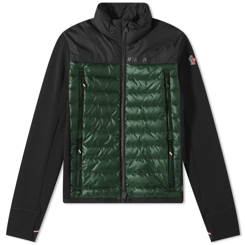 Moncler Grenoble Padded Jersey, Black/Green