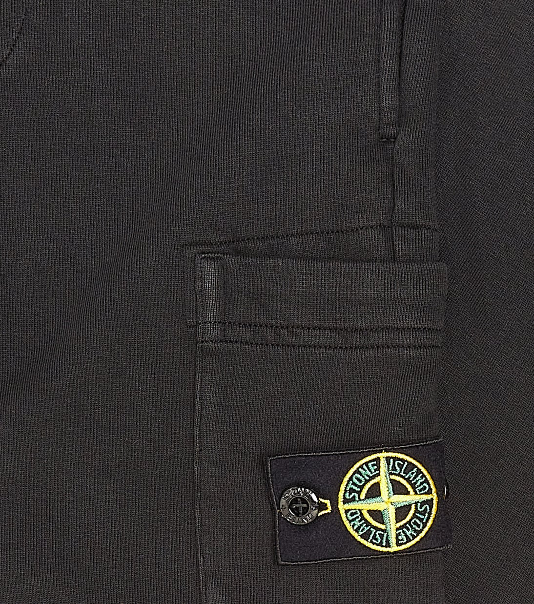 Compass cotton fleece sweatpants Stone Island Junior, black