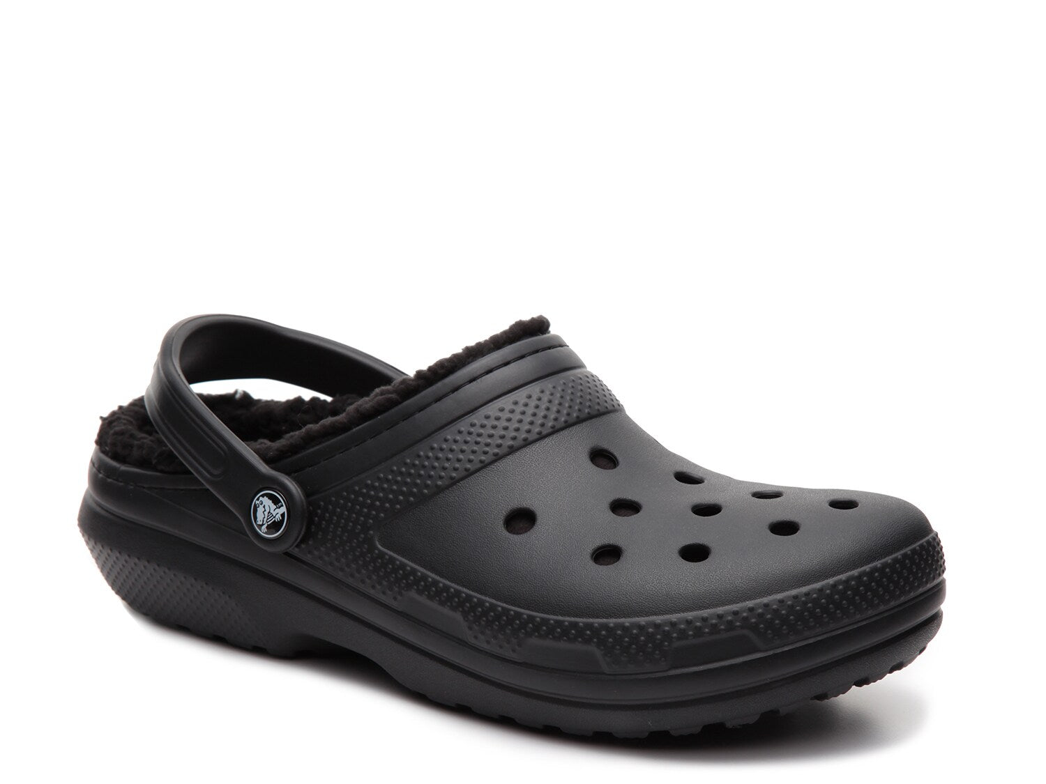 Crocs Classic men's clog slippers, lined, black