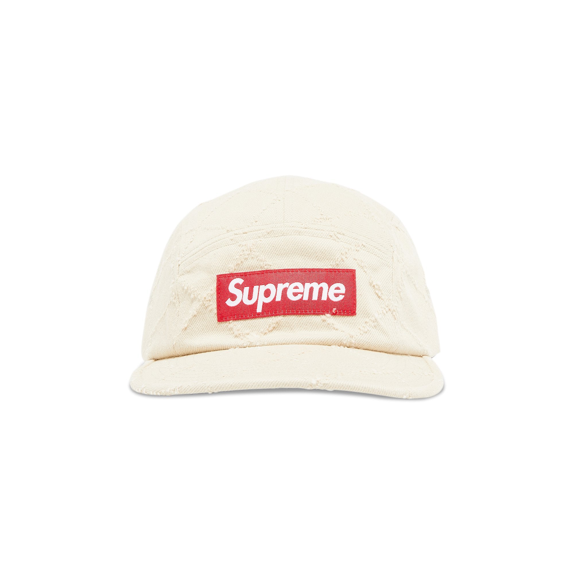 Supreme Perforated Denim Cap Beige