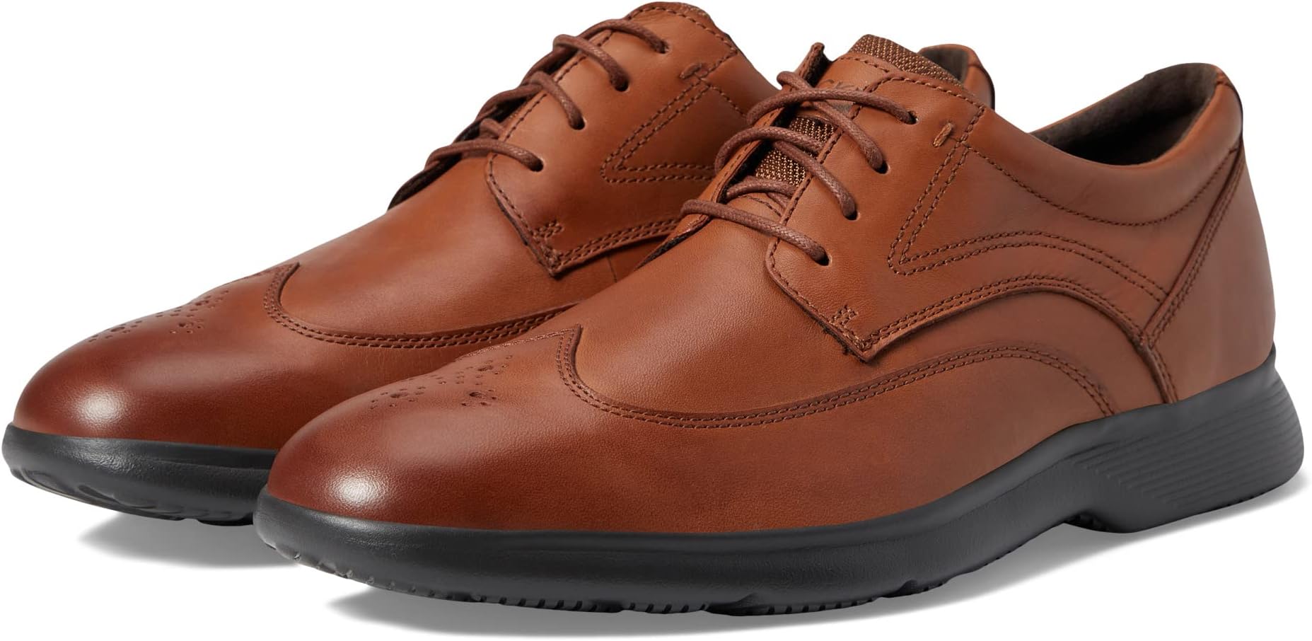 حذاء أوكسفورد Truflex Dressport Wing Tip Rockport، باللون البني البريطاني