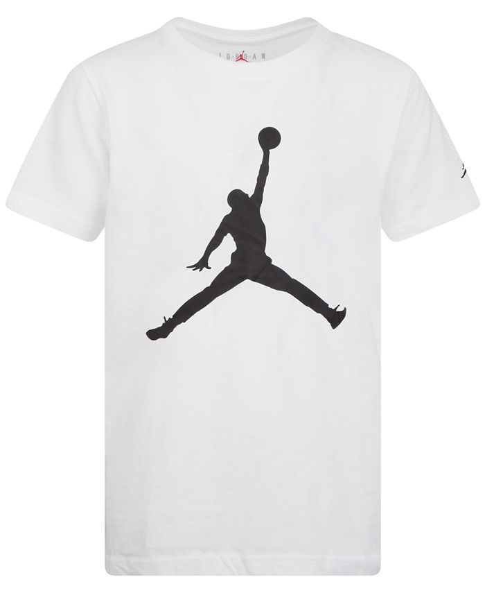 Big Boys Jumpman Jordan Logo T-Shirt, White